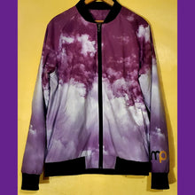 Load image into Gallery viewer, Lavender glaze clouds Bomber Jacket
